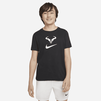 NikeCourt Dri FIT Rafa Big Kids Tennis T Shirt. Nike